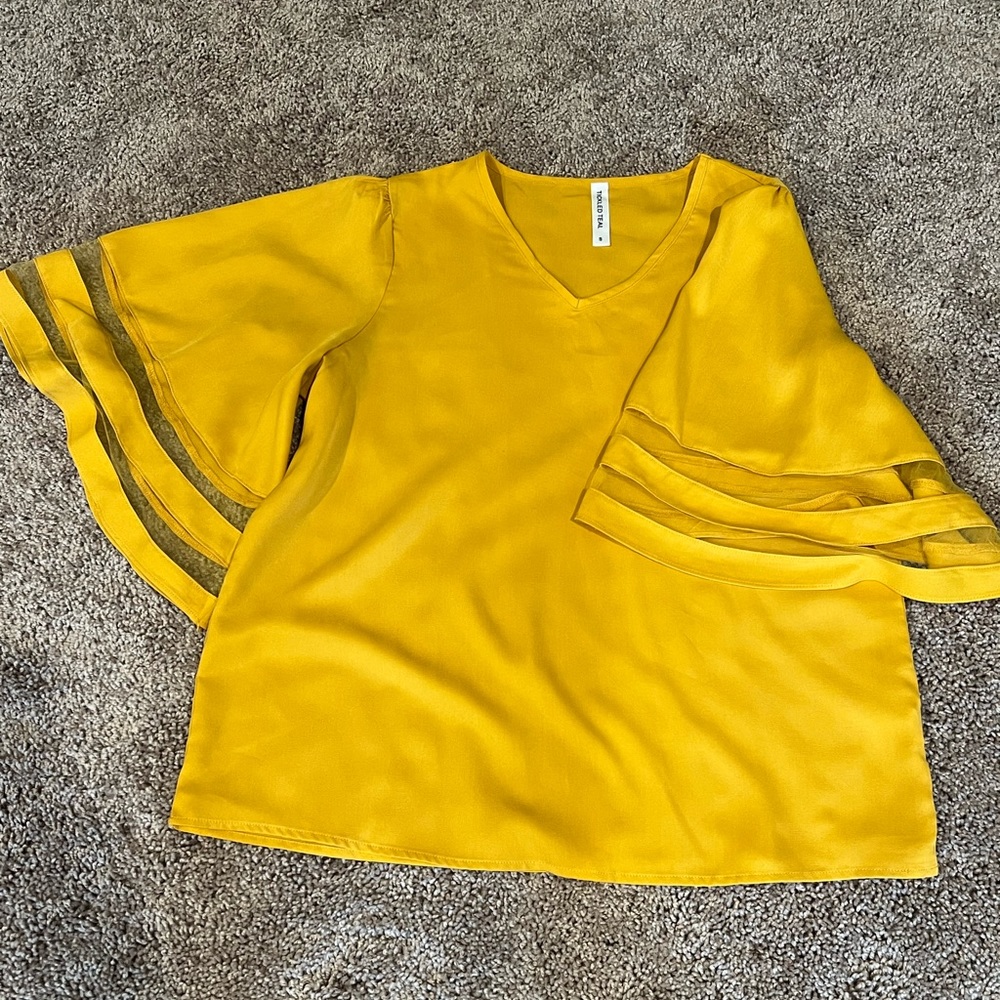 Mustard yellow blouse